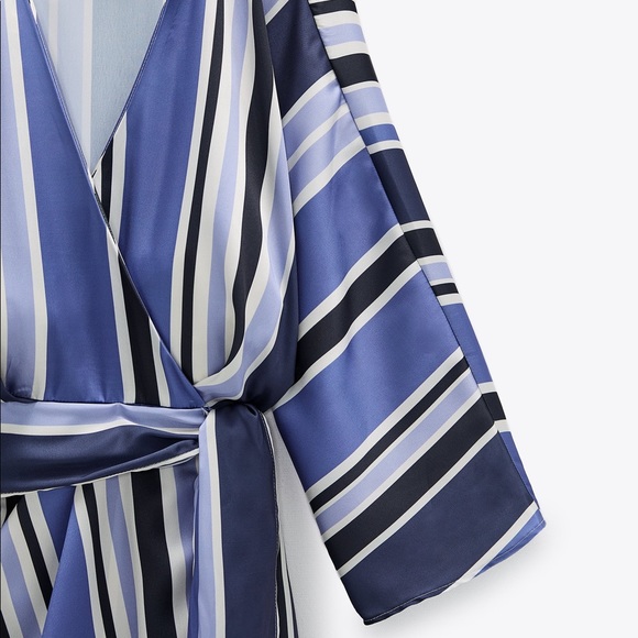 NWT Zara Stripped Jumpsuit Dress - Picture 7 of 11